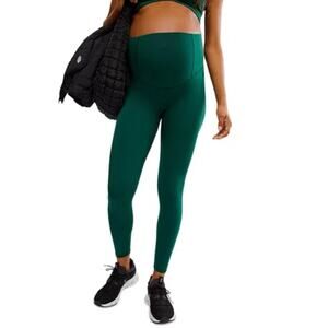 FREE PEOPLE X Maternity Hatch Never Better Leggings Garden Green Sz Small NEW